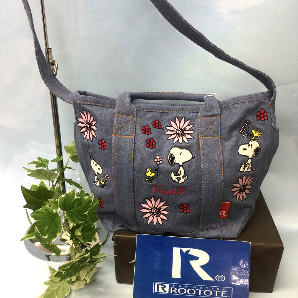 ROOTOTE スヌーピーリサイクルコットントートバッグ