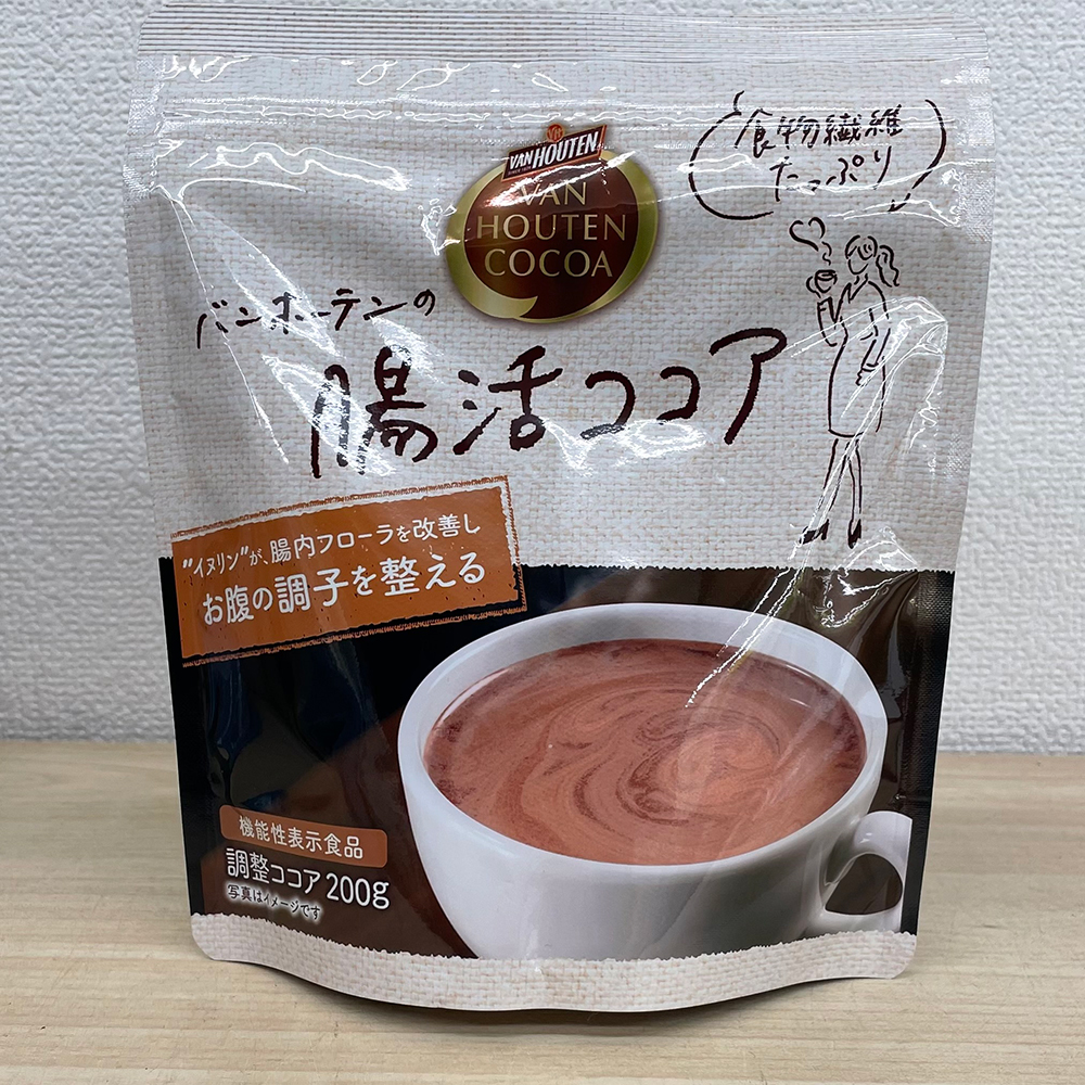 腸活ココアは水溶性食物繊維のイヌリンを配合した甘さ控えめで本格的な味わいのココアです。