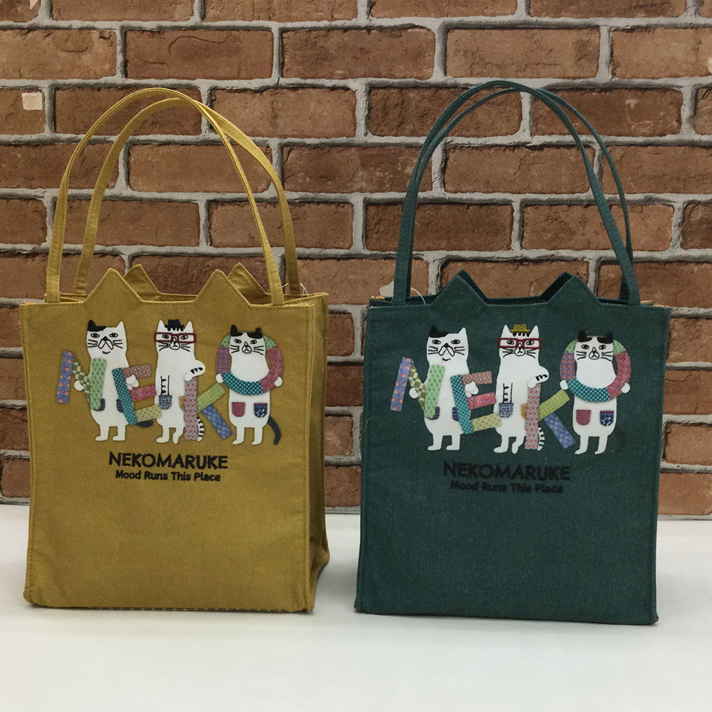 バッグ口が猫耳！小さなサイズでランチバッグにもおすすめ！(25×23×12㎝)